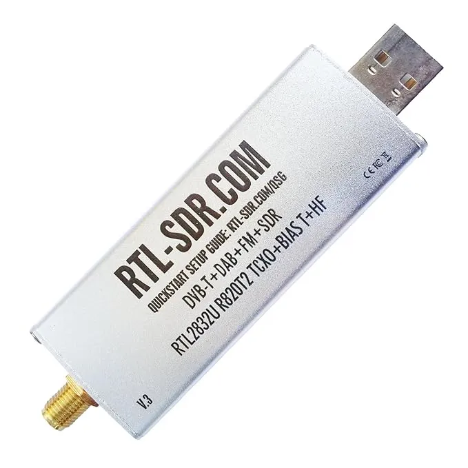 RTL-SDR USB device used for capturing FM radio signals